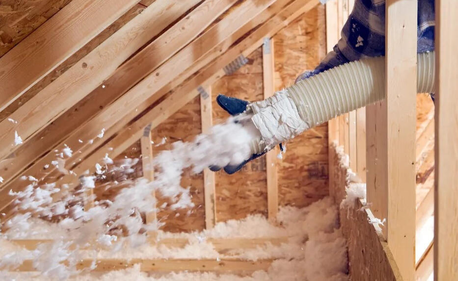 Blown insulation Blown insulation